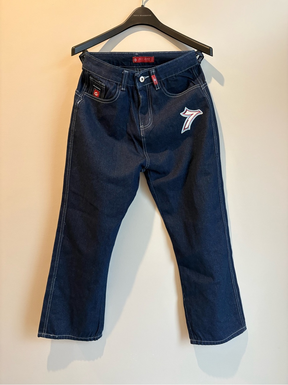 JNCO-Style Jeans Red Label Lucky 7 Dice Wide Leg Jeans Y2K Size 2X